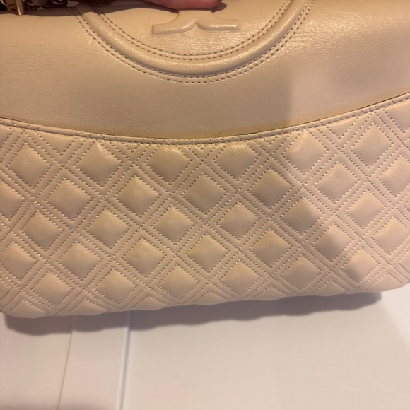 Tory Burch Fleming Convertible Shoulder Bag - Cream/Ivory/Gold - Picture 12 of 14